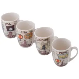 Java Jetsetter 4-Piece Mug Set Mugs